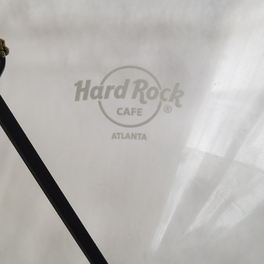 Hard Rock Cafe Atlanta 7" Martini Glass Sandblasted Classic Logo